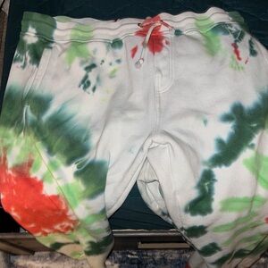 Jeffree Star Tie-Dye Joggers - Red, Green, White